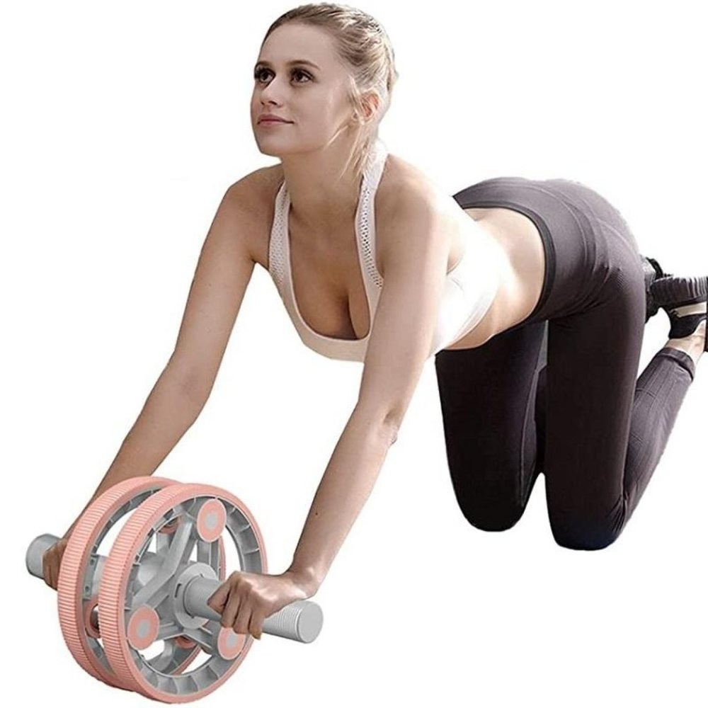 Ab Wheel Slide 4 wheel roller with resistance band Multifunction Set with Push U